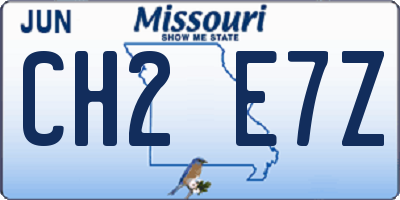 MO license plate CH2E7Z