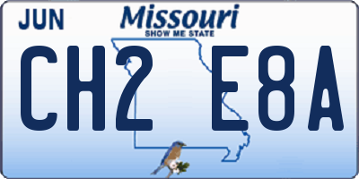 MO license plate CH2E8A