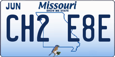 MO license plate CH2E8E