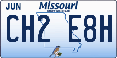 MO license plate CH2E8H
