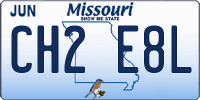 MO license plate CH2E8L