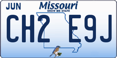MO license plate CH2E9J