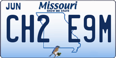 MO license plate CH2E9M