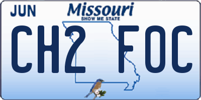 MO license plate CH2F0C