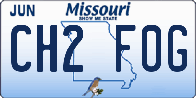 MO license plate CH2F0G