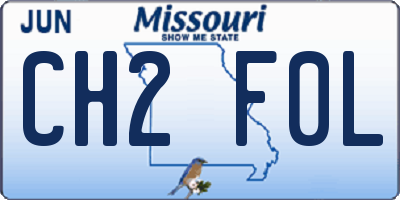 MO license plate CH2F0L