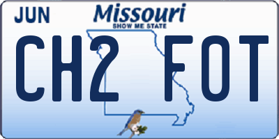 MO license plate CH2F0T