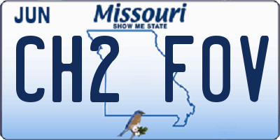 MO license plate CH2F0V