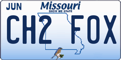 MO license plate CH2F0X