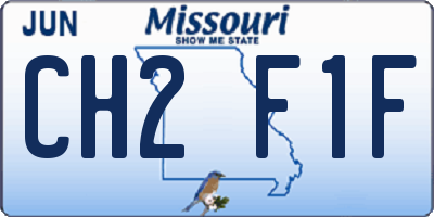 MO license plate CH2F1F