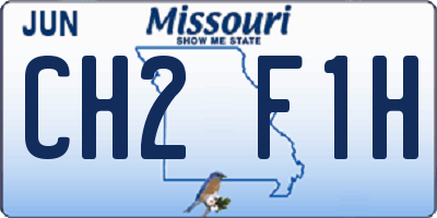 MO license plate CH2F1H