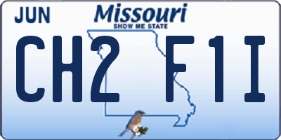 MO license plate CH2F1I
