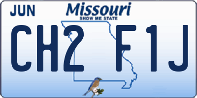 MO license plate CH2F1J