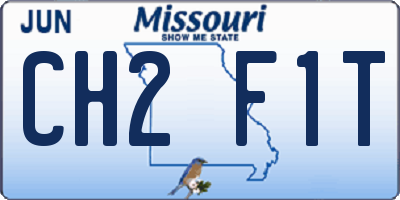 MO license plate CH2F1T