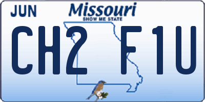MO license plate CH2F1U
