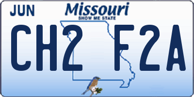MO license plate CH2F2A
