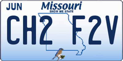 MO license plate CH2F2V