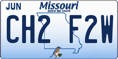 MO license plate CH2F2W