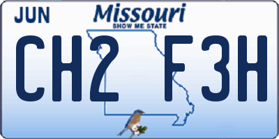 MO license plate CH2F3H