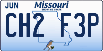 MO license plate CH2F3P