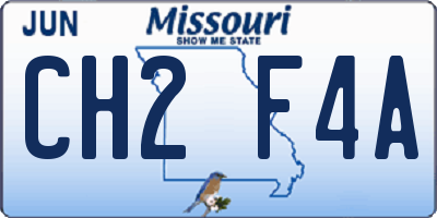 MO license plate CH2F4A