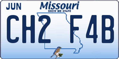 MO license plate CH2F4B