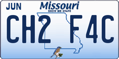 MO license plate CH2F4C