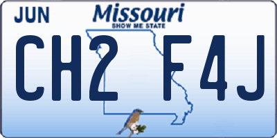 MO license plate CH2F4J