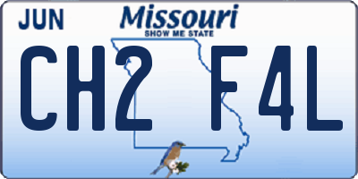 MO license plate CH2F4L