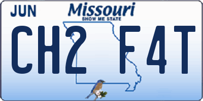 MO license plate CH2F4T