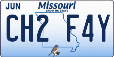 MO license plate CH2F4Y