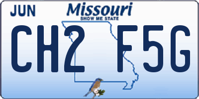 MO license plate CH2F5G