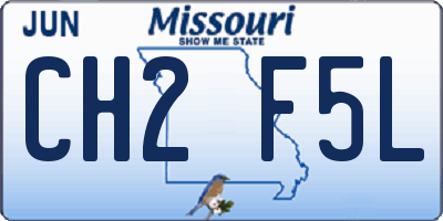 MO license plate CH2F5L