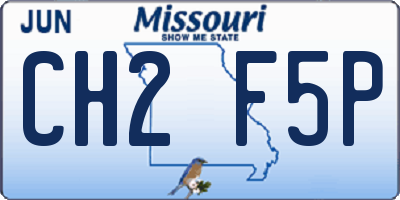 MO license plate CH2F5P