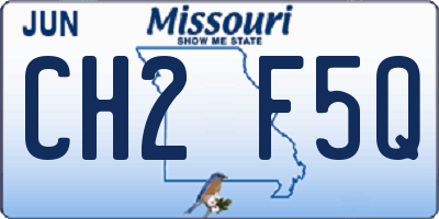 MO license plate CH2F5Q