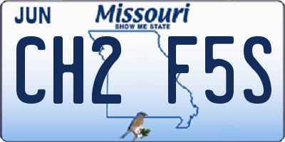 MO license plate CH2F5S