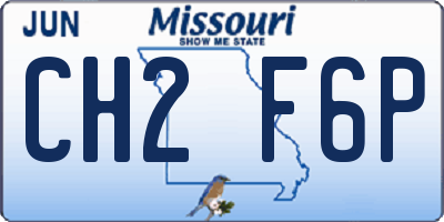 MO license plate CH2F6P