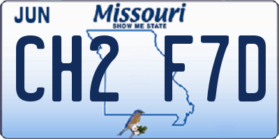 MO license plate CH2F7D