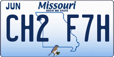 MO license plate CH2F7H