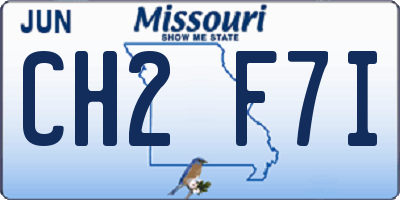 MO license plate CH2F7I