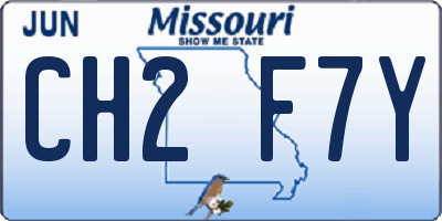 MO license plate CH2F7Y