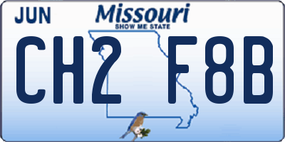 MO license plate CH2F8B