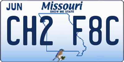 MO license plate CH2F8C