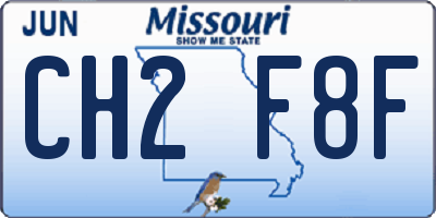 MO license plate CH2F8F