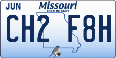 MO license plate CH2F8H