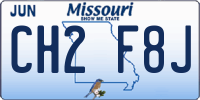 MO license plate CH2F8J