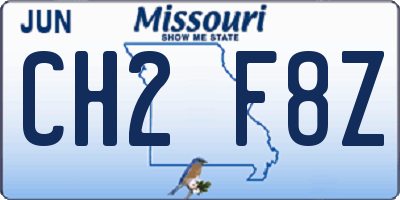 MO license plate CH2F8Z