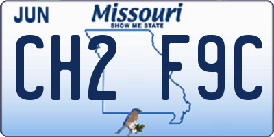 MO license plate CH2F9C