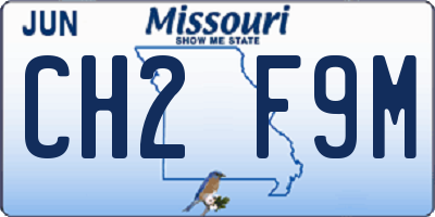 MO license plate CH2F9M