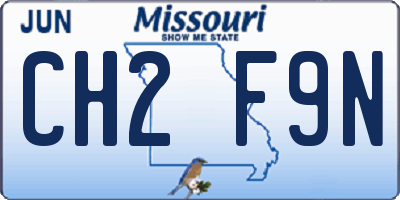 MO license plate CH2F9N